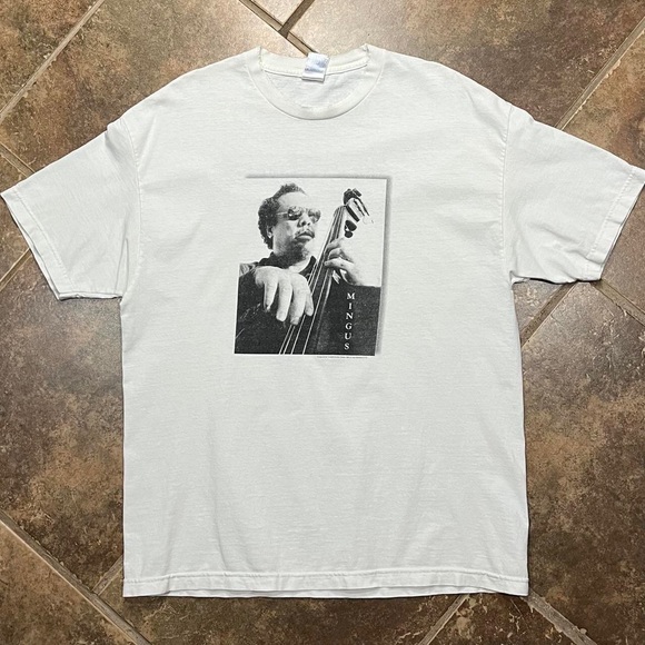 Classic White Graphic Tee with Music Icon